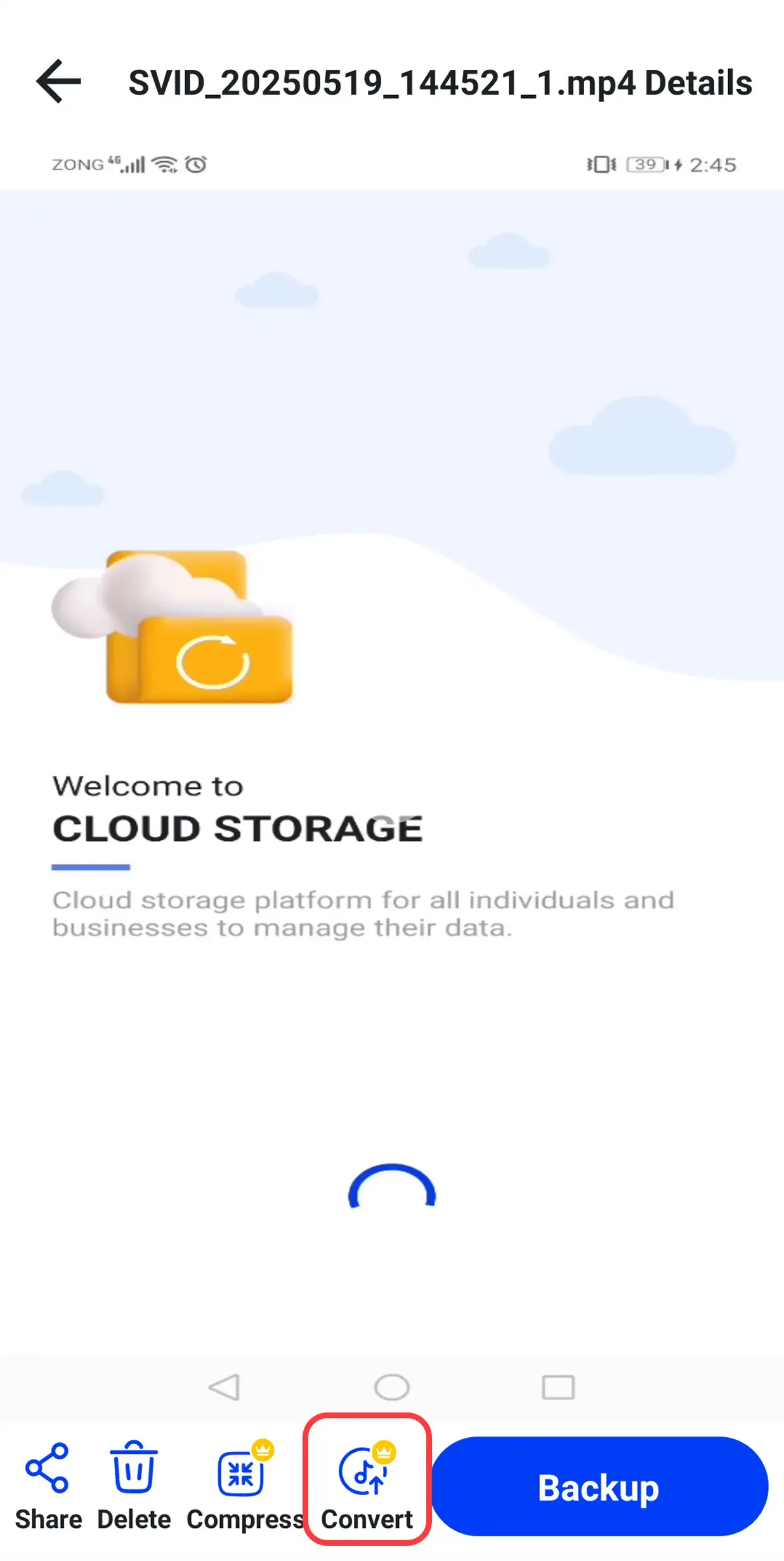 Upload UI Screenshot